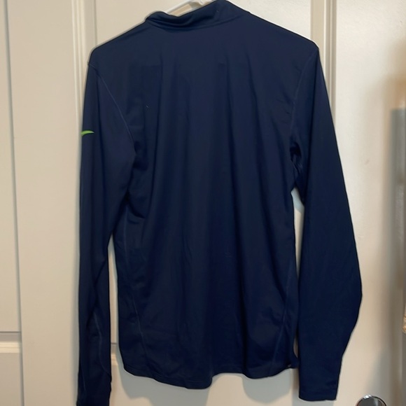 Seattle Seahawks Nike Fan Gear Element Half-Zip Performance Jacket - Navy - Picture 9 of 9